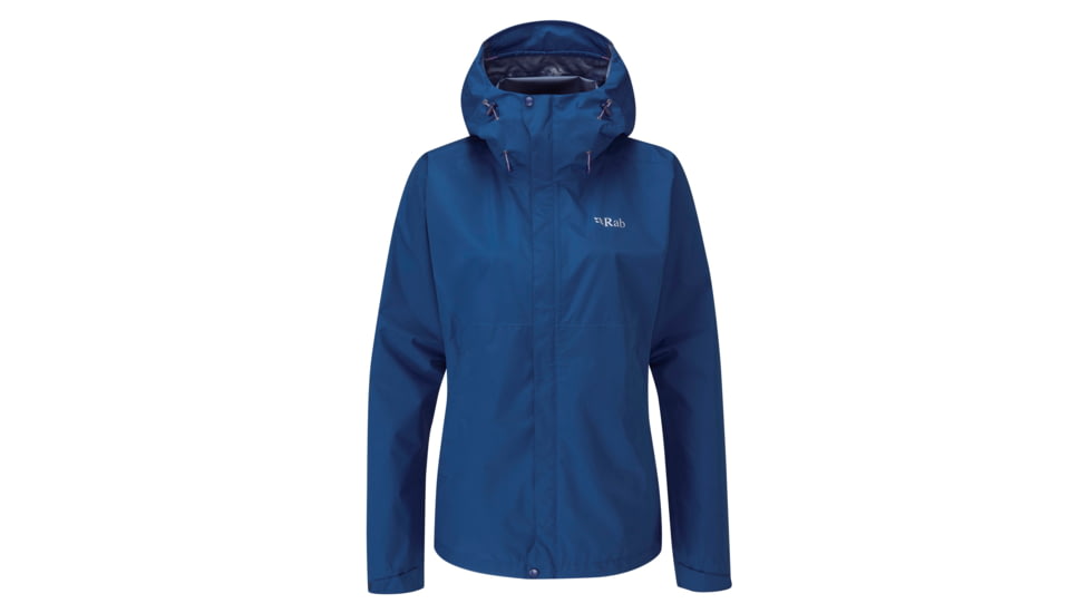 Rab Downpour Eco Jacket - Women's, Patriot Blue, 10, QWG-83-PTB-10