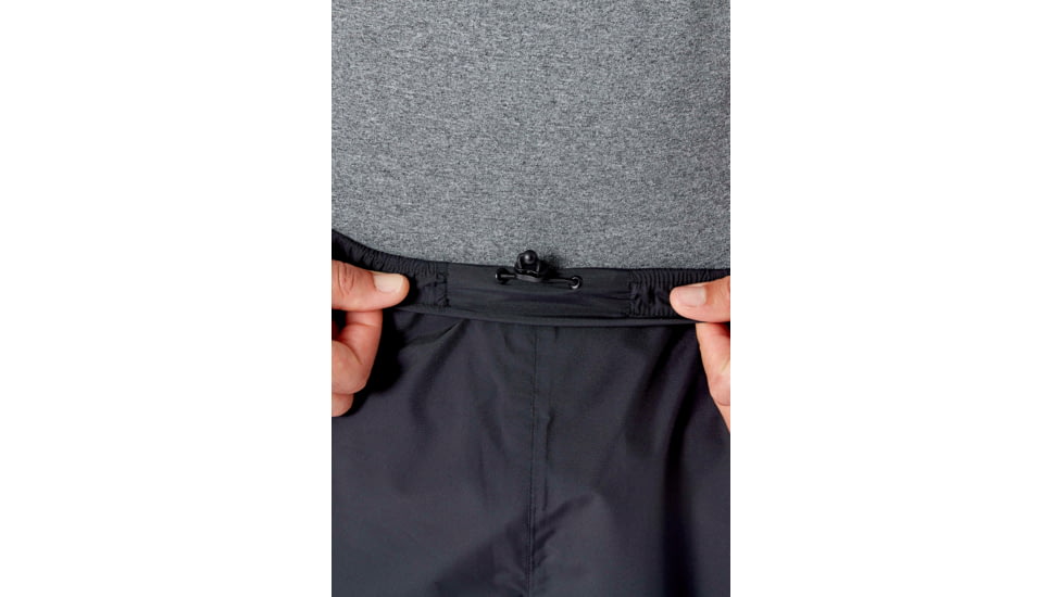 Rab Downpour Eco Pants - Mens, Black, Large, Regular, QWG-84-BL-L