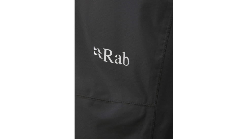 Rab Downpour Eco Pants - Mens, Black, Large, Regular, QWG-84-BL-L