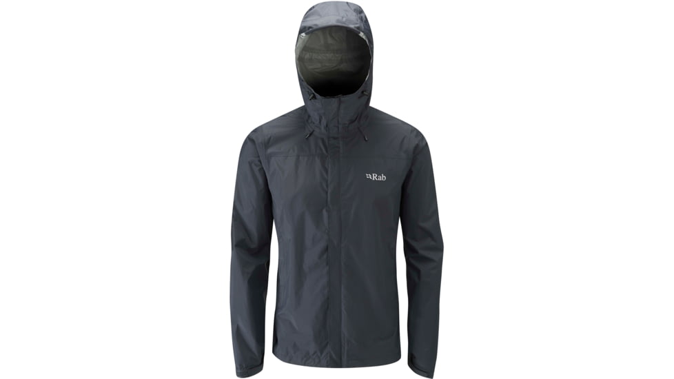 Rab Downpour Jacket - Men's, Black, 2XL, QWF-61-BL-XXL