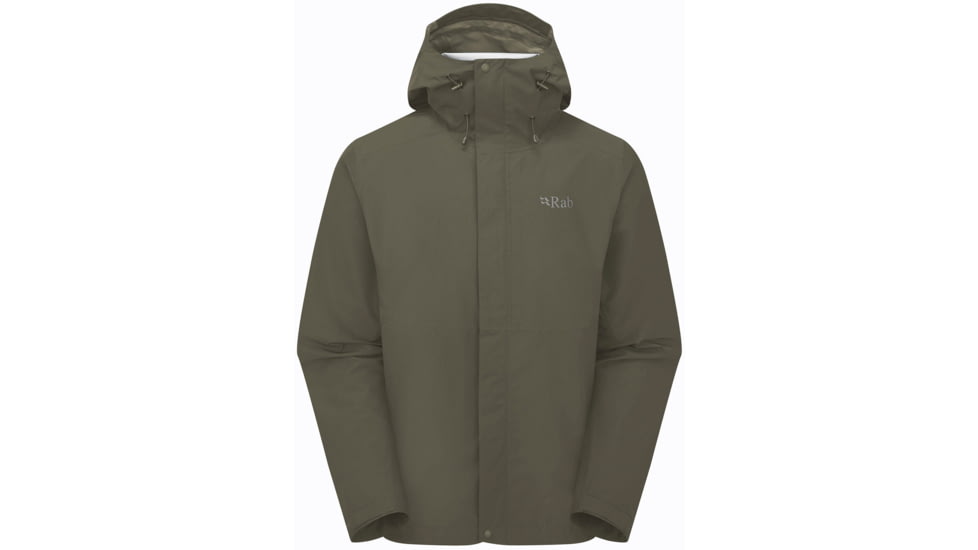 Rab Downpour Jacket - Men's, Army, Large, QWI-06-ARM-LRG