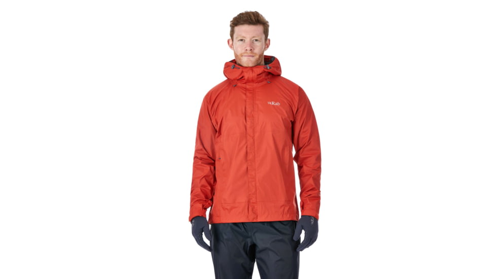 Rab Downpour Jacket - Men's, Firecracker, Large, QWF-61-FC-L