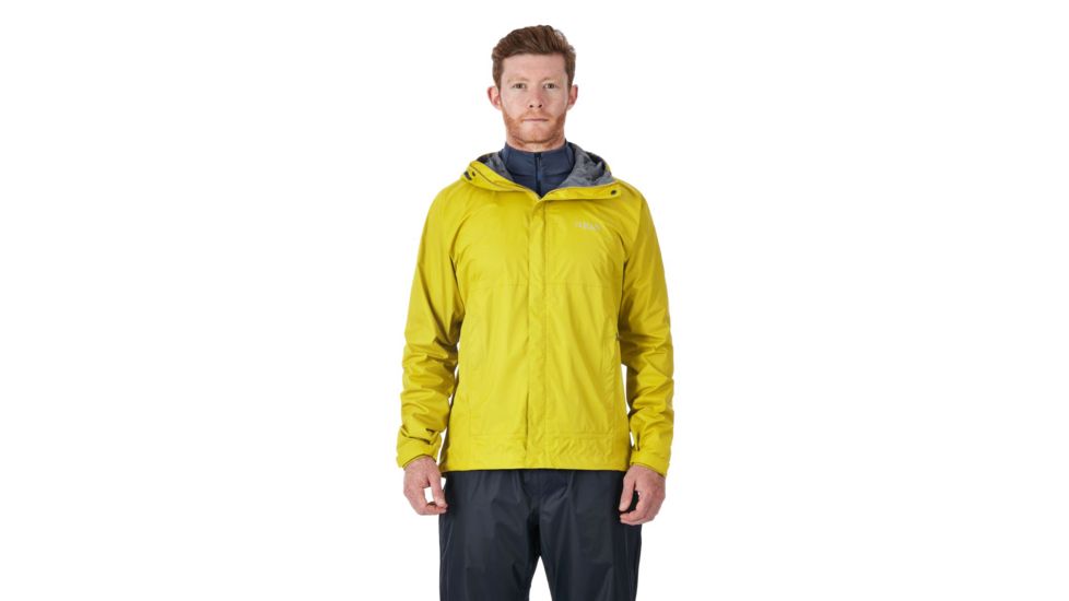 Rab Downpour Jacket - Men's, Sulphur, Small, QWF-61-SU-S