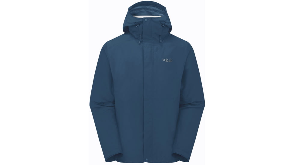 Rab Downpour Jacket - Men's, Tempest Blue, Large, QWI-06-TMB-LRG