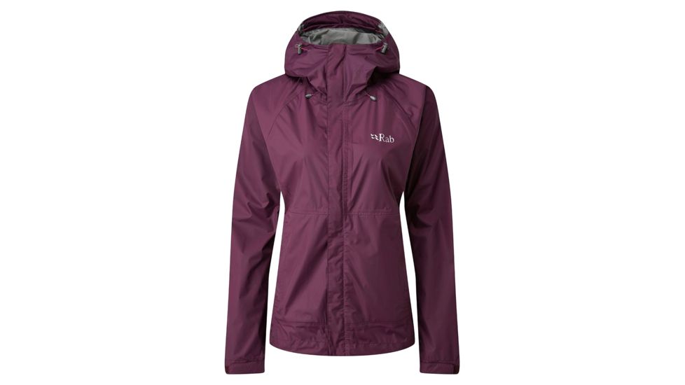 Rab Downpour Jacket - Women's, Eggplant, 10, QWF-63-EG-10