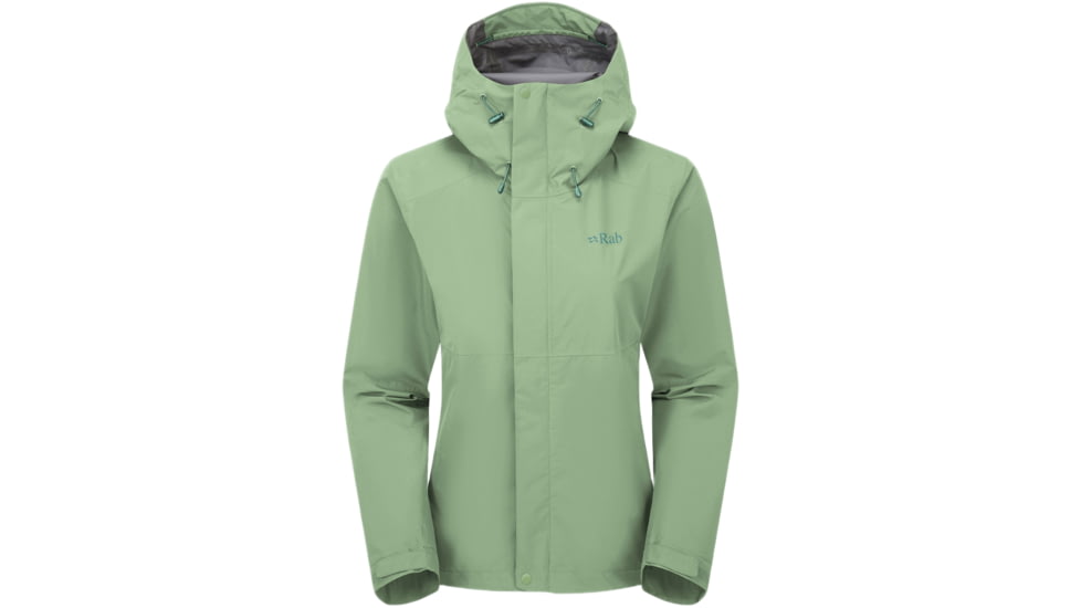 Rab Downpour Jacket - Women's, Fig Green, 10, Small, QWI-07-FGR-10