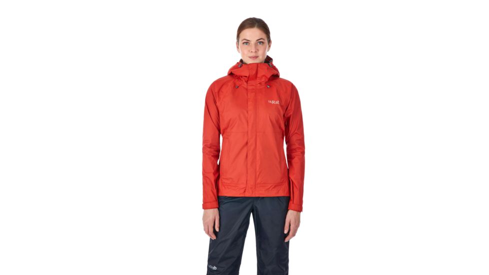 Rab Downpour Jacket - Women's, Firecracker, 12, QWF-63-FC-12