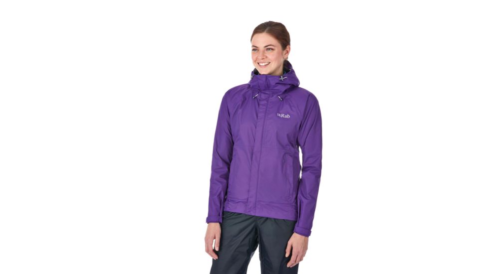 Rab Downpour Jacket - Women's, Nightshade, 16, QWF-63-NI-16