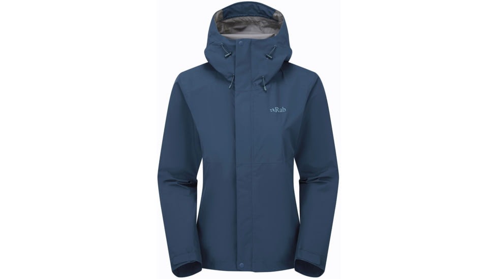 Rab Downpour Jacket - Women's, Tempest Blue, 14/Large, QWI-07-TMB-14