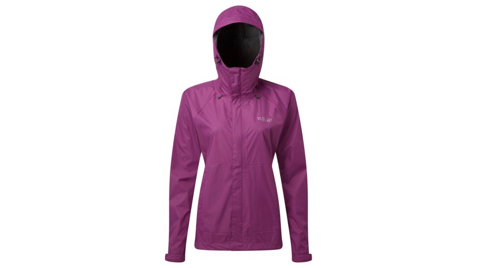 Rab Downpour Jacket - Women's, Violet, 14, QWF-63-VI-14