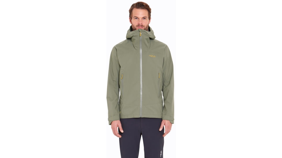 Rab Downpour Light Jacket - Mens, Light Khaki, Extra Large, QWG-90-LKH-XLG