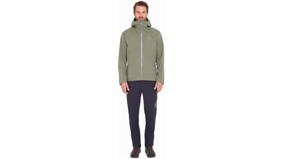Rab Downpour Light Jacket - Mens, Light Khaki, Extra Large, QWG-90-LKH-XLG