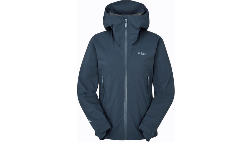 Rab Downpour Light Jacket - Women's, Tempest Blue, 14/Large, QWG-91-TMB-14