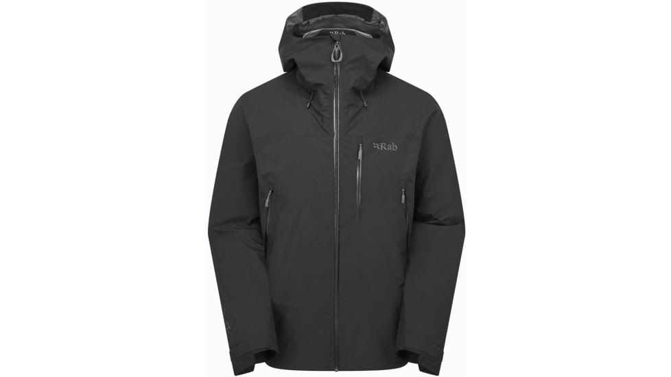 Rab Downpour Mountain Jacket - Men's, Black, Extra Large, QWI-11-BLK-XLG