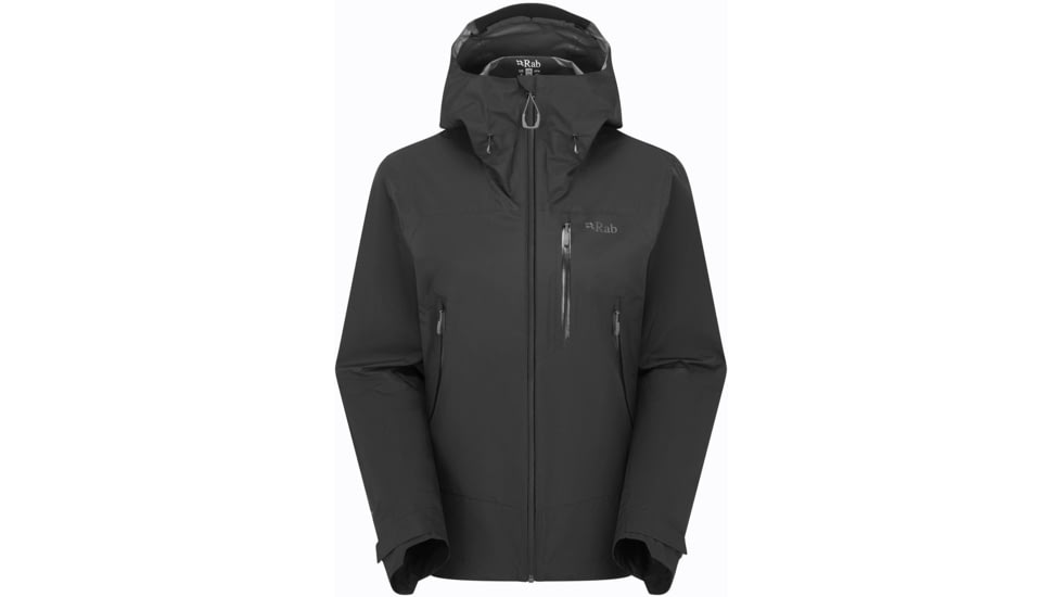 Rab Downpour Mountain Jacket - Women's, Black, 14/Large, QWI-12-BLK-14