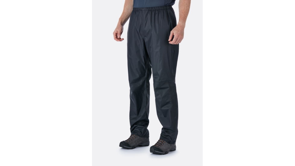 Rab Downpour Pants - Men's, Black, 2XL, Long Inseam, QWF-62-BL-XXL-XL