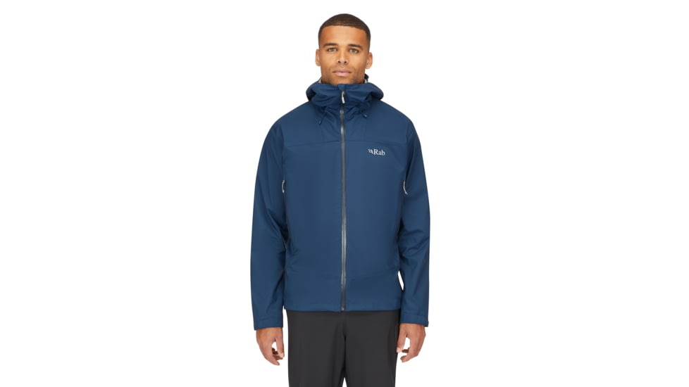 Rab Downpour Plus 2.0 Jacket - Mens, Tempest Blue, Small, QWG-78-TMB-SML