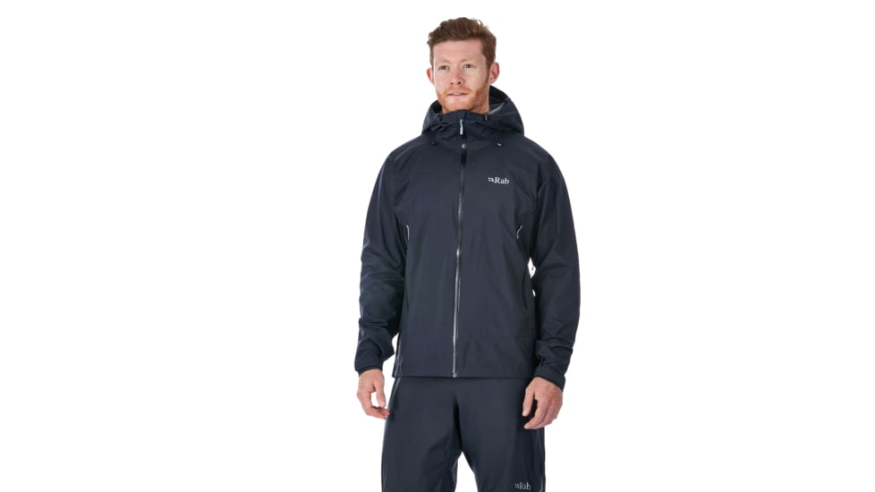 Rab Downpour Plus Jacket - Mens, Black, Large, QWF-67-BL-L