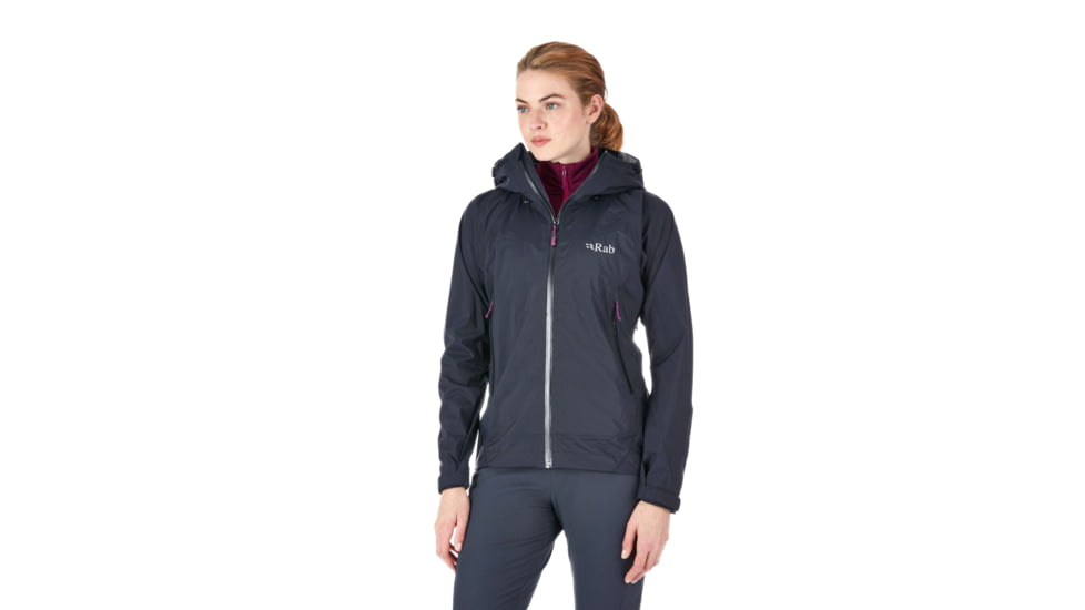 Rab Downpour Plus Jacket - Womens, Black, 8, QWF-68-BL-08