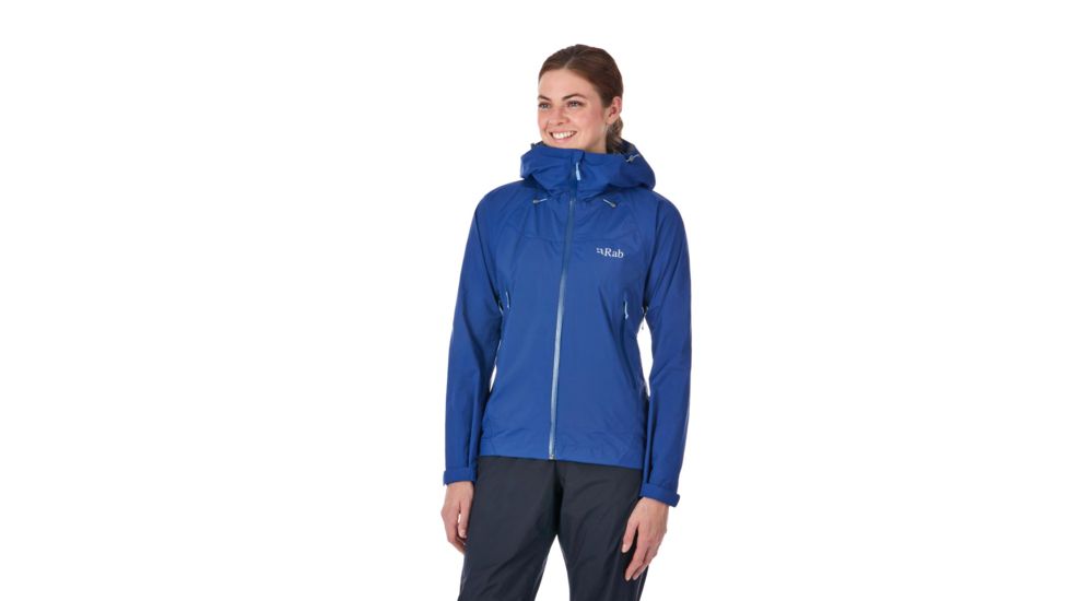 Rab Downpour Plus Jacket - Womens, Blueprint, 8, QWF-68-BP-08