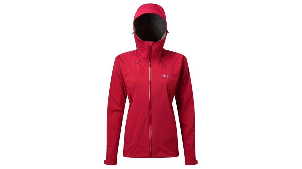 Rab Downpour Plus Jacket - Womens, Ruby, 14, QWF-68-RU-14