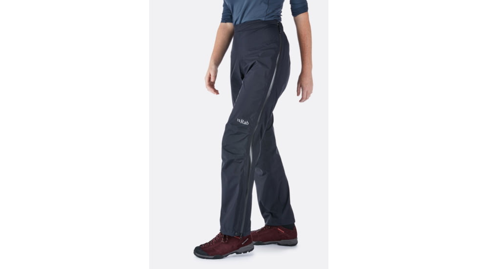Rab Downpour Plus Pants - Womens, Black, 14, Short Inseam, QWF-70-BL-14-XS