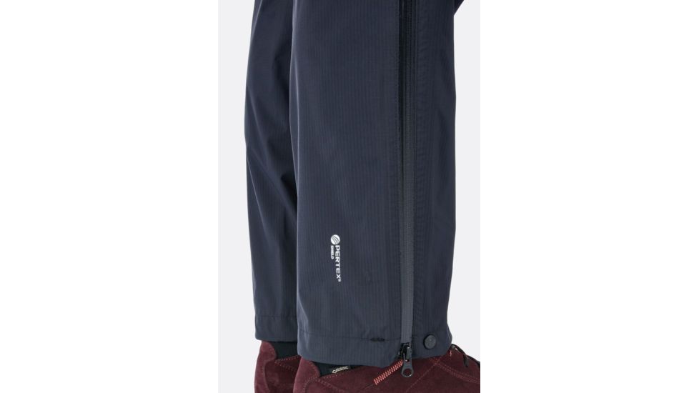 Rab Downpour Plus Pants - Womens, Black, 12, Short Inseam, QWF-70-BL-12-XS