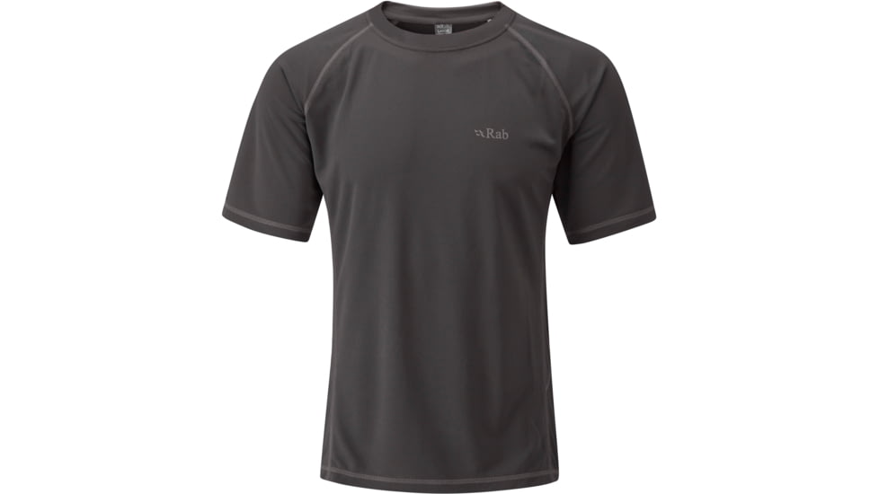 DEMO, Rab Mens DryFlo Short Sleeve Top 120, Anthracite, Large, GBT-07-AT-L-DEMO