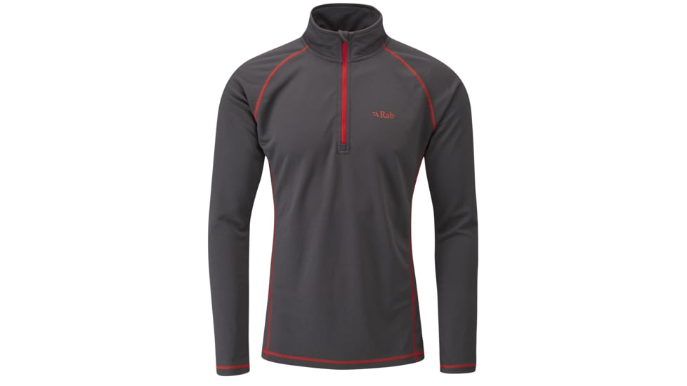 Rab Dryflo 150 Long Sleeve Zip Top - Men's-Anthracite-Large