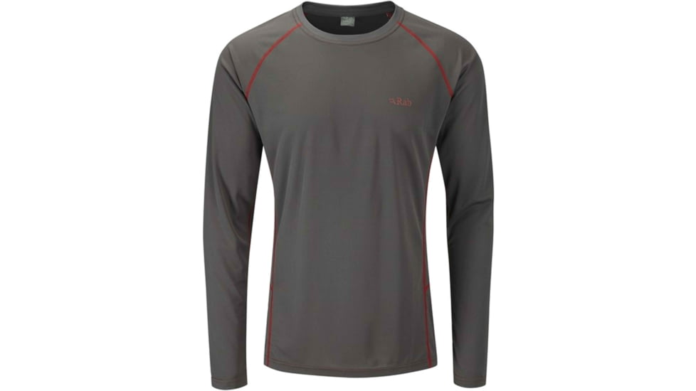 Rab DryFlo 80 Long Sleeve Tee - Men's-Graphene-Large