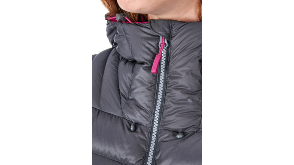 Rab Electron Jacket - Womens, Graphene/Peony, 14, QDN-54-GP-14