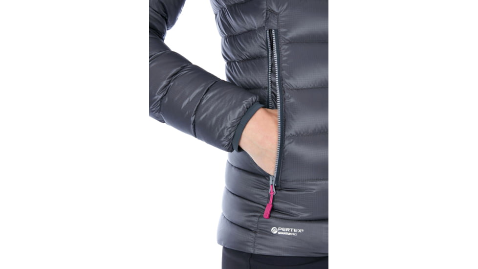 Rab Electron Jacket - Womens, Graphene/Peony, 14, QDN-54-GP-14