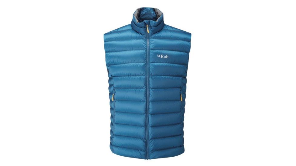 Rab Electron Vest - Men's, Ink/ Mimosa, Large, QDN-58-IK-L
