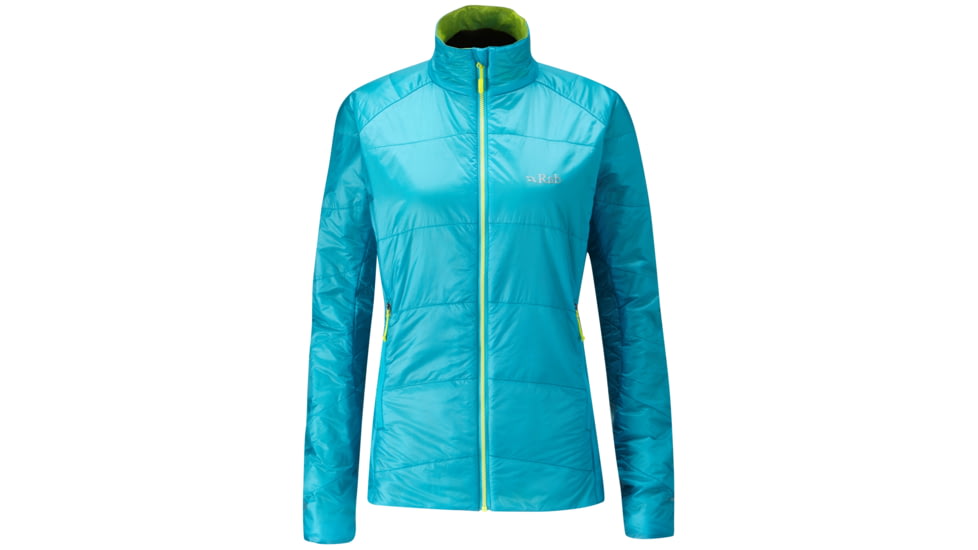 Rab Ether X Jacket - Womens-Tasman/Chartreuse-X-Large