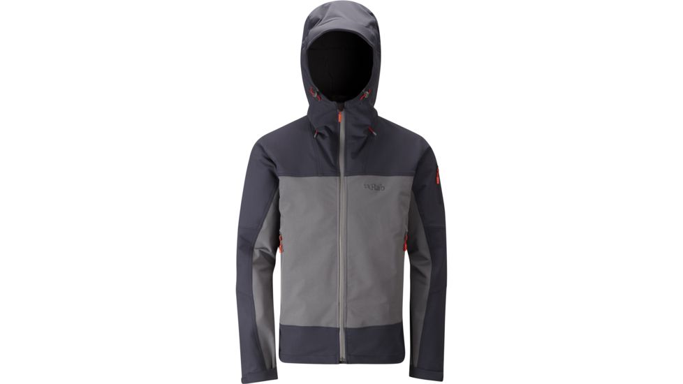 DEMO, Rab Mens Exodus Jacket, Beluga/Shark, Large, QFS-70-BS-L-DEMO