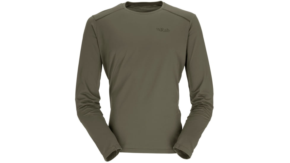 Rab Force Long Sleeve Tee - Mens, Light Khaki, Extra Large, QBL-07-LKH-XLG
