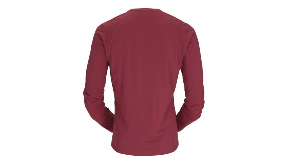 Rab Force Long Sleeve Tee - Mens, Oxblood Red, Extra Large, QBL-07-OXB-XLG