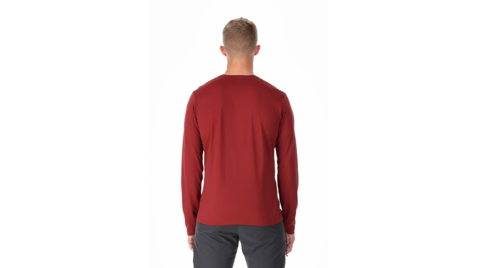 Rab Force Long Sleeve Tee - Mens, Oxblood Red, Extra Large, QBL-07-OXB-XLG