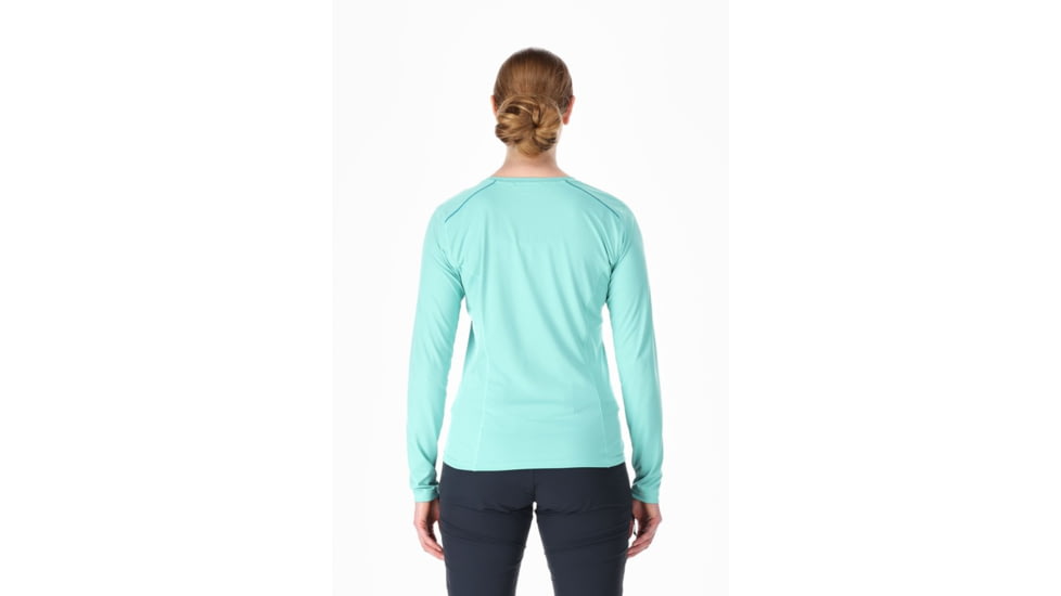Rab Force Long Sleeve Tee - Womens, Meltwater, 10, QBL-08-MEL-10