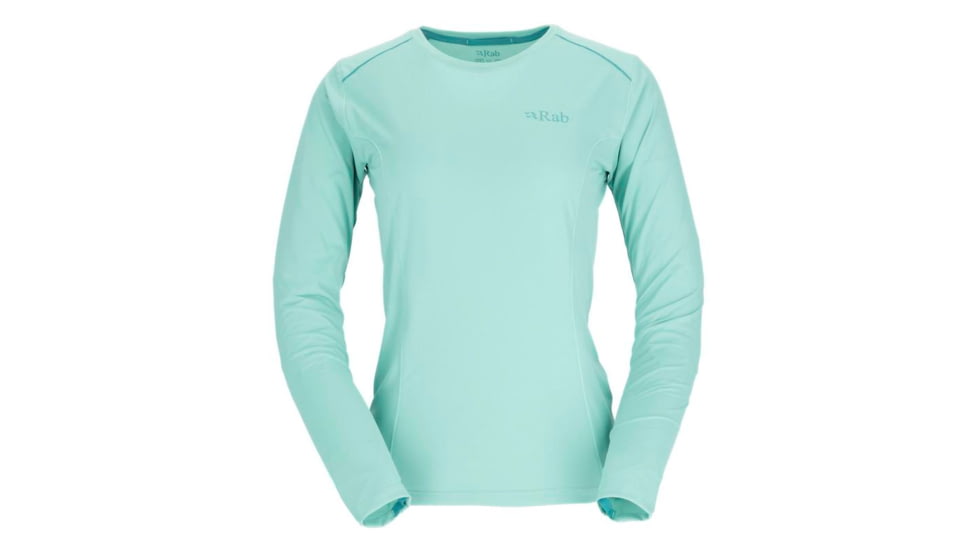 Rab Force Long Sleeve Tee - Womens, Meltwater, 10, QBL-08-MEL-10