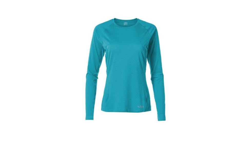 Rab Force Long Sleeve Tee - Womens, Seaglass, Medium, QBU-69-SG-12