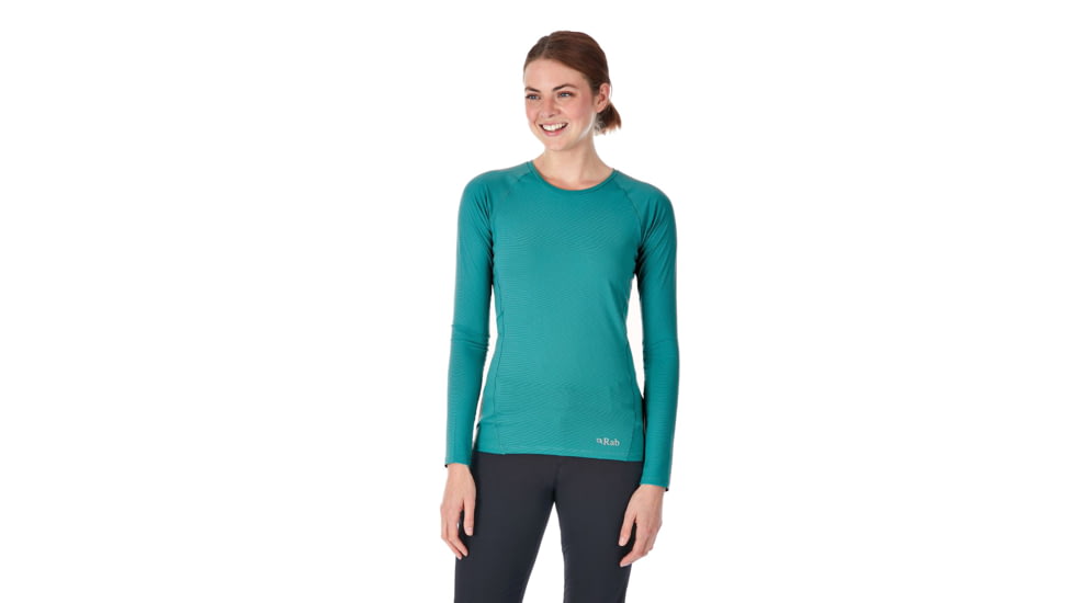 Rab Force LS Tee - Womens, Atlantis, 14, QBU-69-AT-14