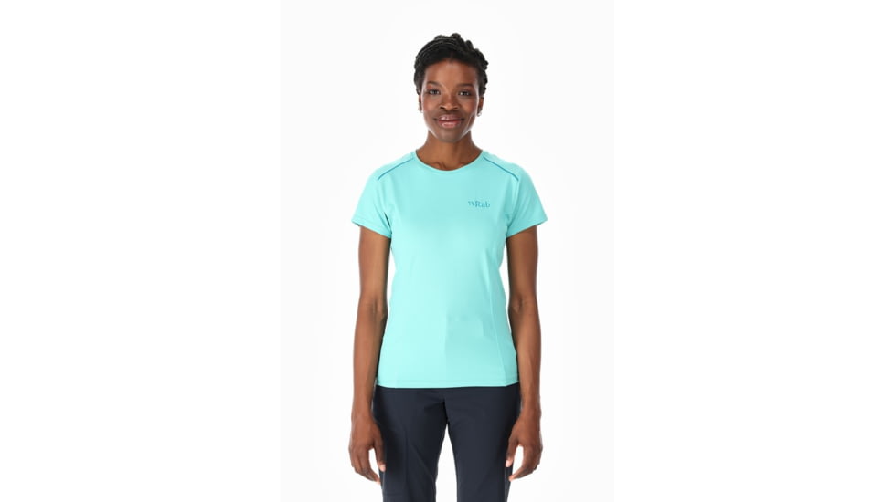 Rab Force Short Sleeve Tee - Womens, Meltwater, 10, QBL-06-MEL-10