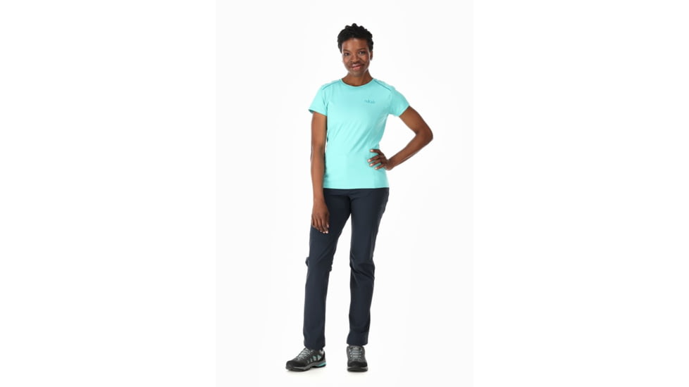 Rab Force Short Sleeve Tee - Womens, Meltwater, 10, QBL-06-MEL-10