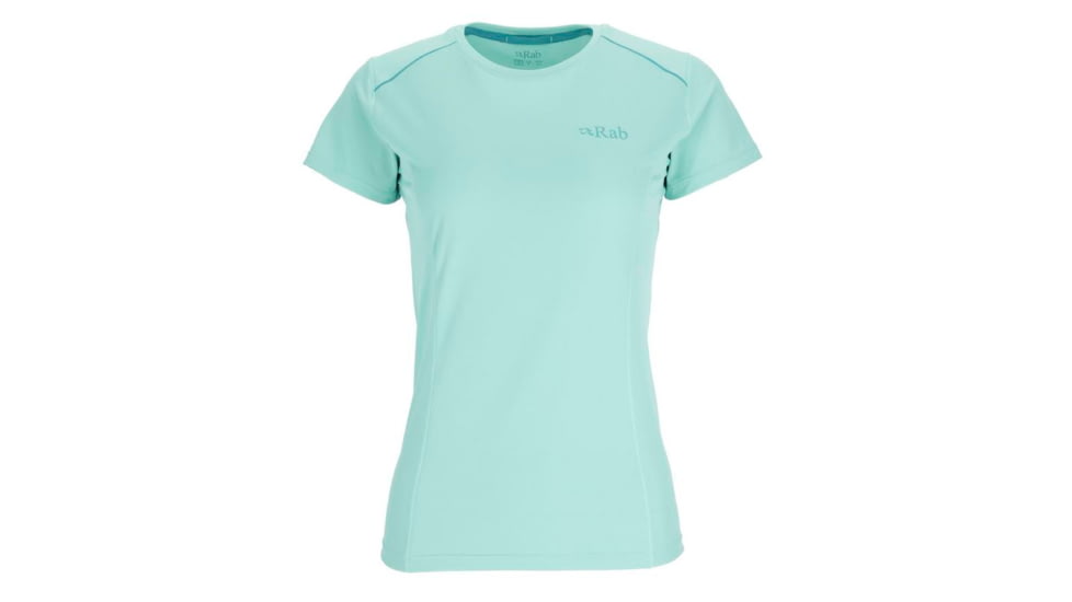 Rab Force Short Sleeve Tee - Womens, Meltwater, 10, QBL-06-MEL-10