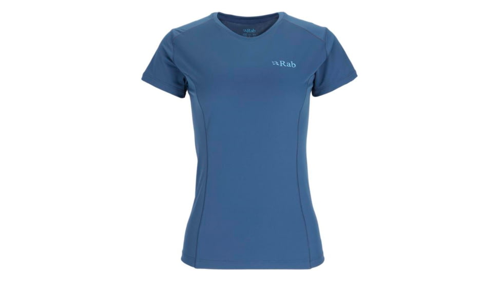 Rab Force Short Sleeve Tee - Women's, Nightfall Blue, 12, QBL-06-NFB-12