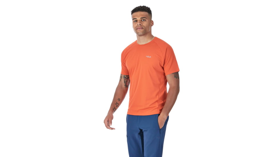 Rab Force SS Tee - Men's, Firecracker, Large, QBU-55-FC-L
