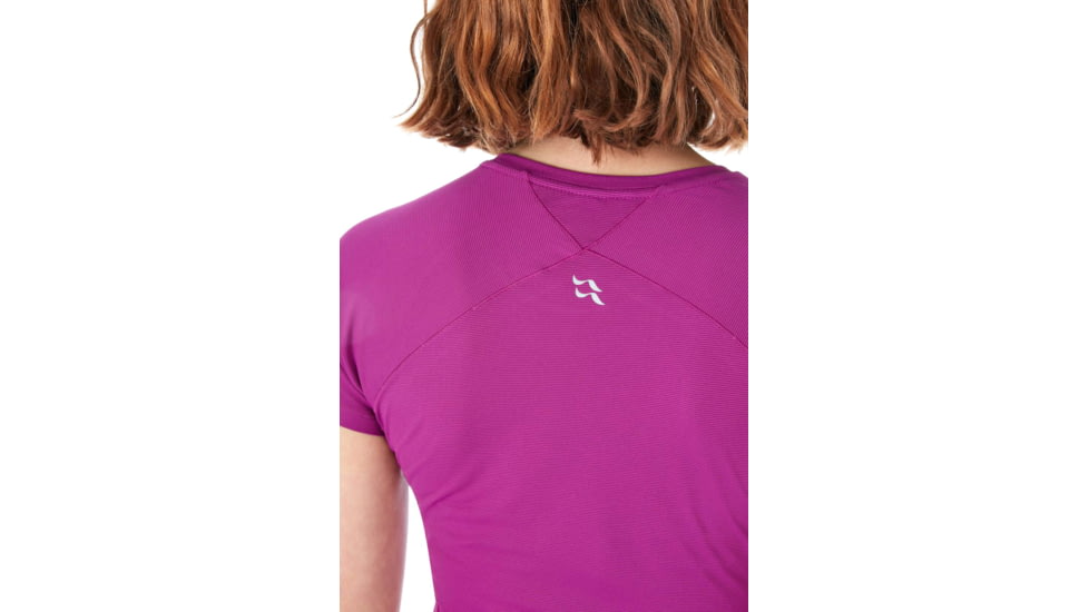 Rab Force SS Tee - Womens, Peony, 14, QBU-56-PE-14