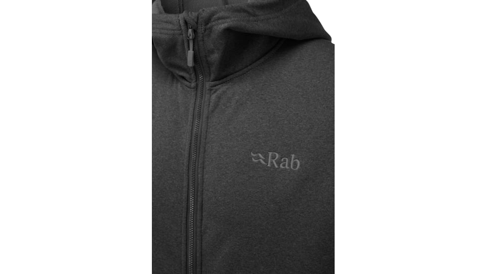 Rab Geon Hoody - Mens, Black/Steel Marl, Extra Large, QFE-93-BL-XL