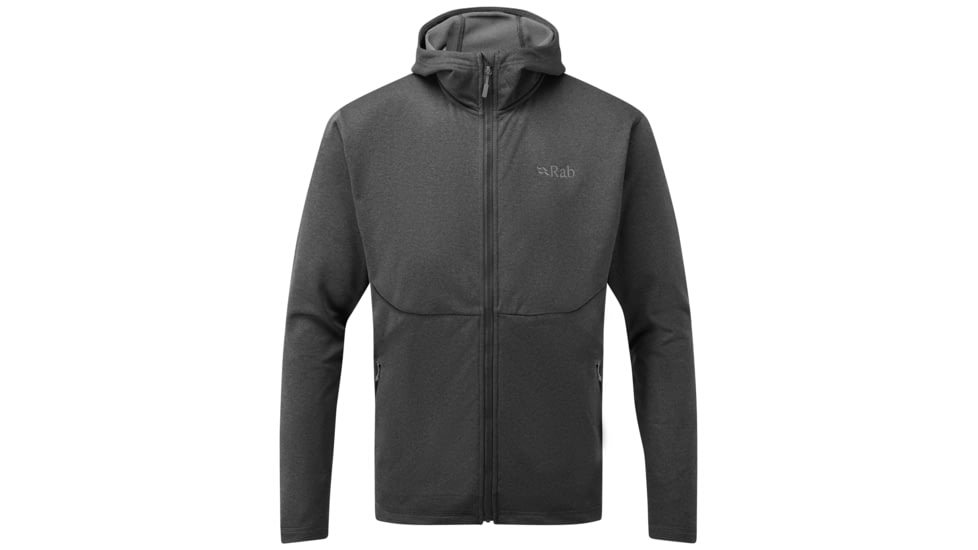 Rab Geon Hoody - Men's, Black/Steel Marl, Extra Large, QFE-93-BL-XL